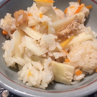 筍と油揚げの炊き込みご飯